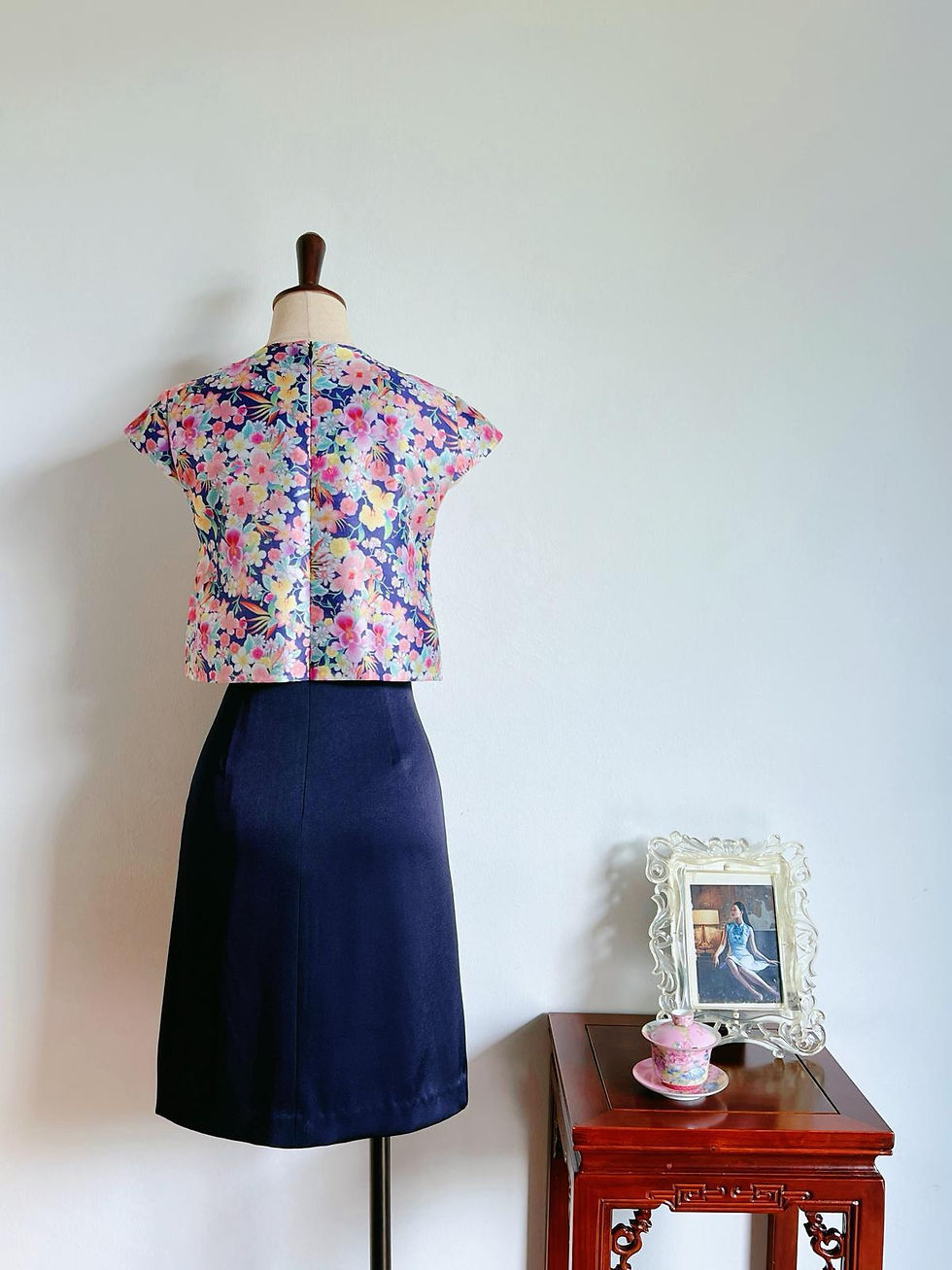 Thumbnail: Porcelain Coat Dress in Midnight Blue