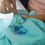 Thumbnail: Turquoise Bolero with Fluttering Butterfly Embroidery