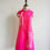 Thumbnail: Fuchsia Silk Dress with Pink Bow and Floral Embroidery