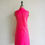 Thumbnail: Fuchsia Silk Dress with Pink Bow and Floral Embroidery