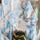 Thumbnail: Soaring Cranes silk purse in black gift set