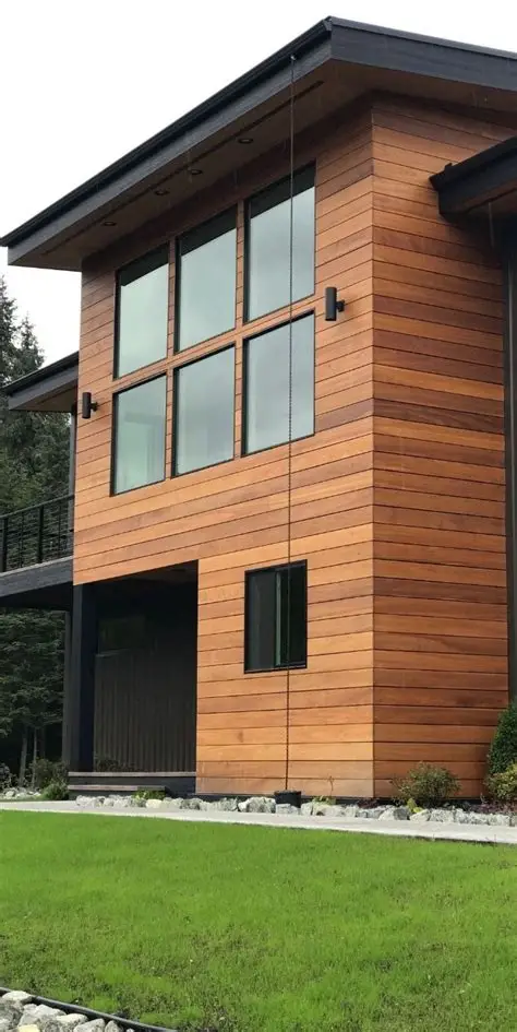 modern wood siding home