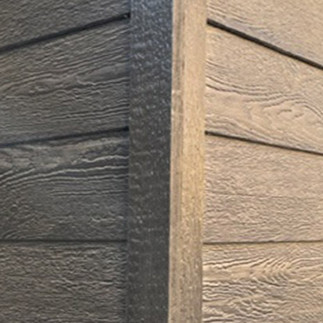 up close of engineered wood siding home