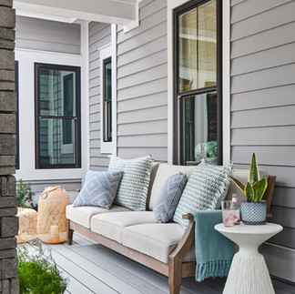 upclose of fiber cement siding home