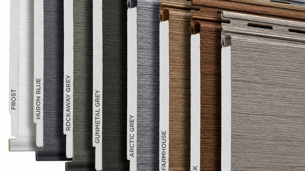 West Ridge colour options for 8" vinyl siding