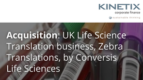 Acquisition of UK Life Science Translation business, Zebra Translations, by Conversis Life Sciences