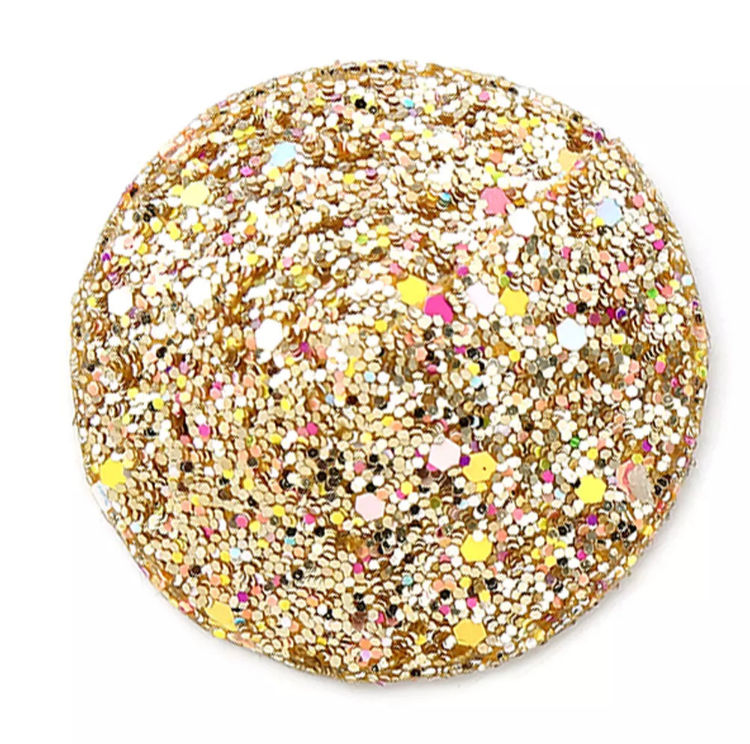 Thumbnail: single Gold Multi Glitter Circle Pastie on a White Background