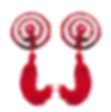 1 Pair of Sequin Candy Cane Circle Nipple Tassel Pasties
