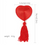 Thumbnail: Rhinestone Red Heart Nipple Tassel Pasties dimensions