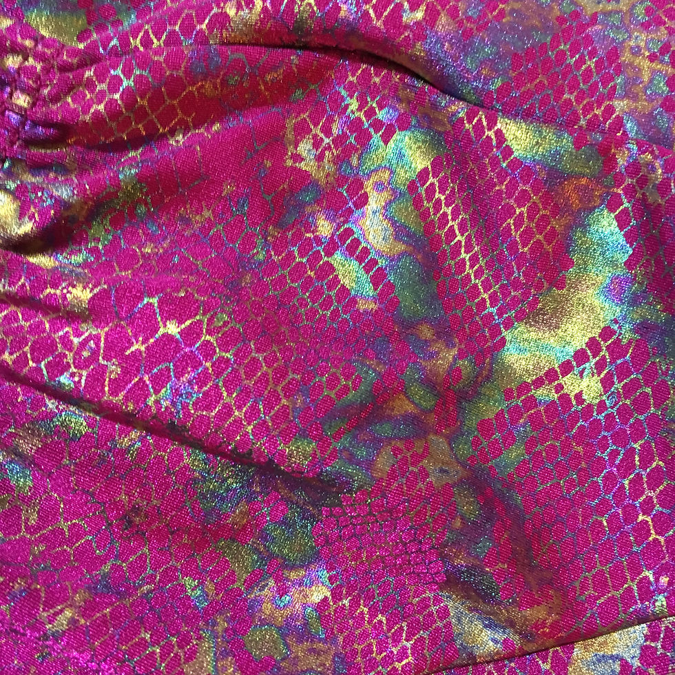 Thumbnail: Cleo Metallic Snake Hot Pants Pink Fabric