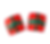 1 Pair of Christmas Nipple Pasties Red Satin Presents with Green Bow