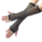 3-Quarter Length Fishnet Fingerless Gloves Black