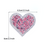 Thumbnail: Pink & Silver Rhinestone Heart Pasties Dimensions
