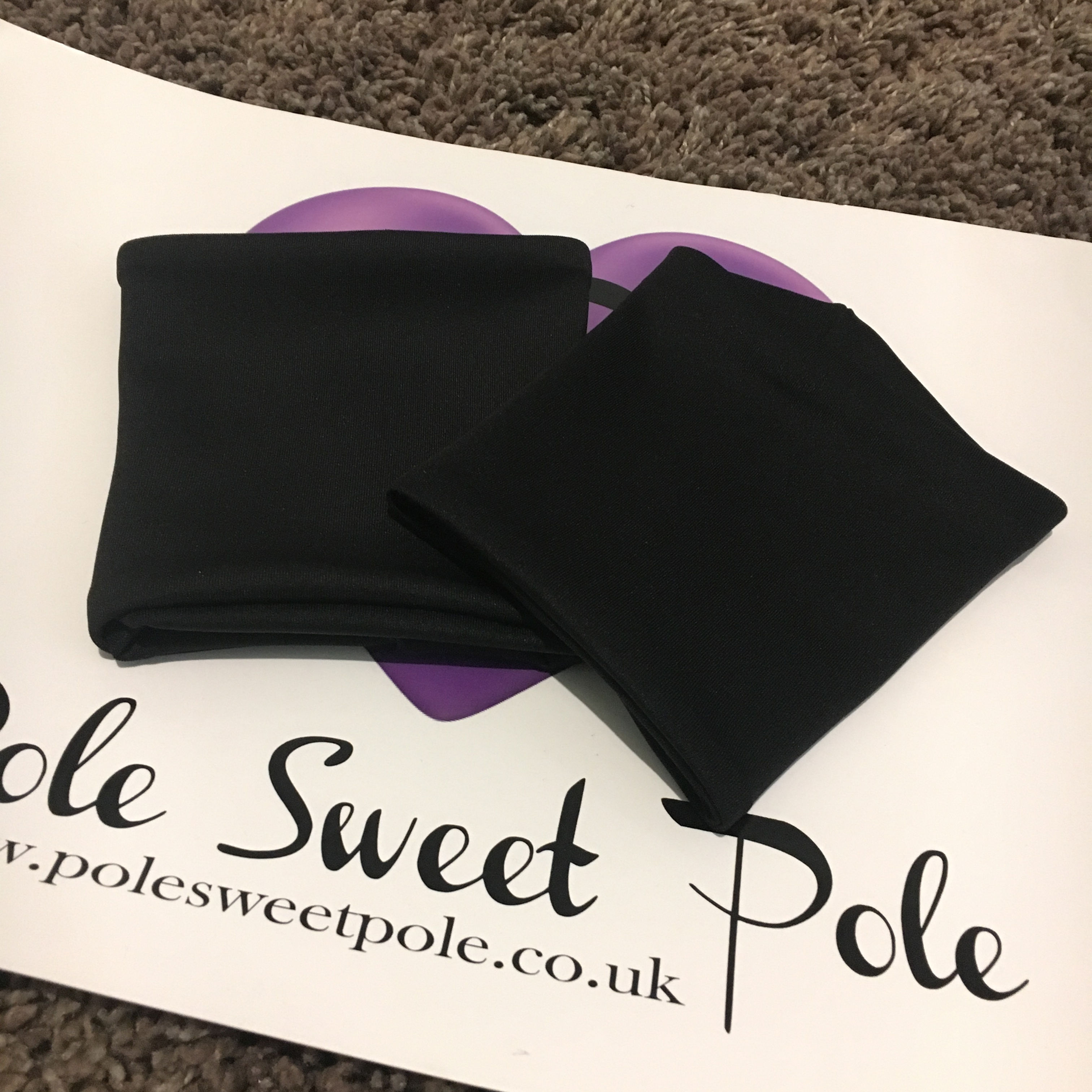 Pole Sweet Pole Platform Protectors Plain Black One Pair