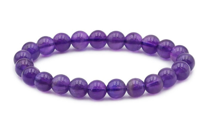 Bracelet en perles naturelles d'améthyste