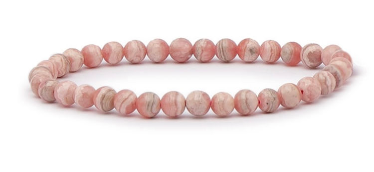 Bracelet en perles naturelles de rhodocrosite