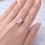 Miniature : Bague en argent réglable et Quartz Rose