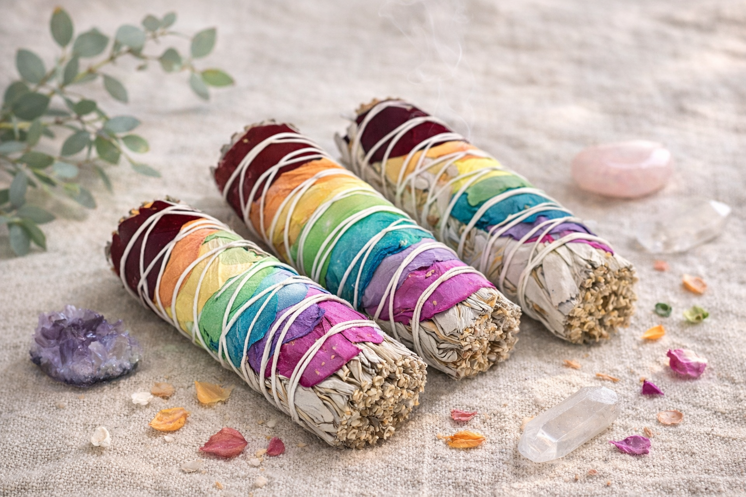 Bâton de sauge naturelle 7 chakras