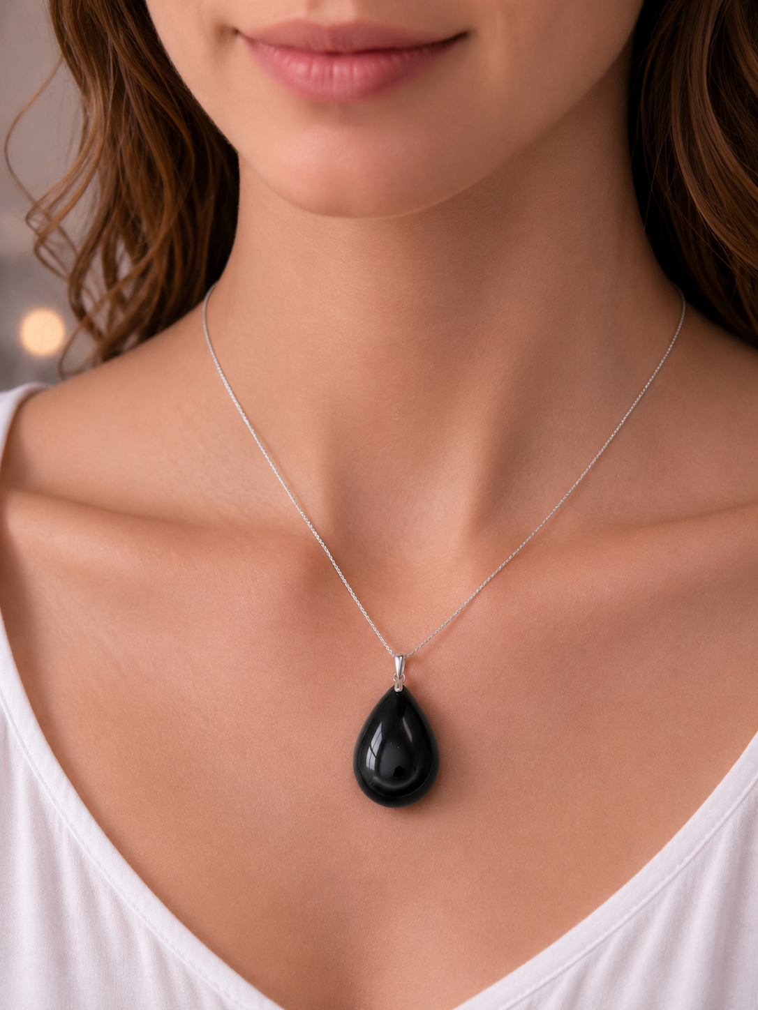 Collier Obsidienne Oeil Celeste