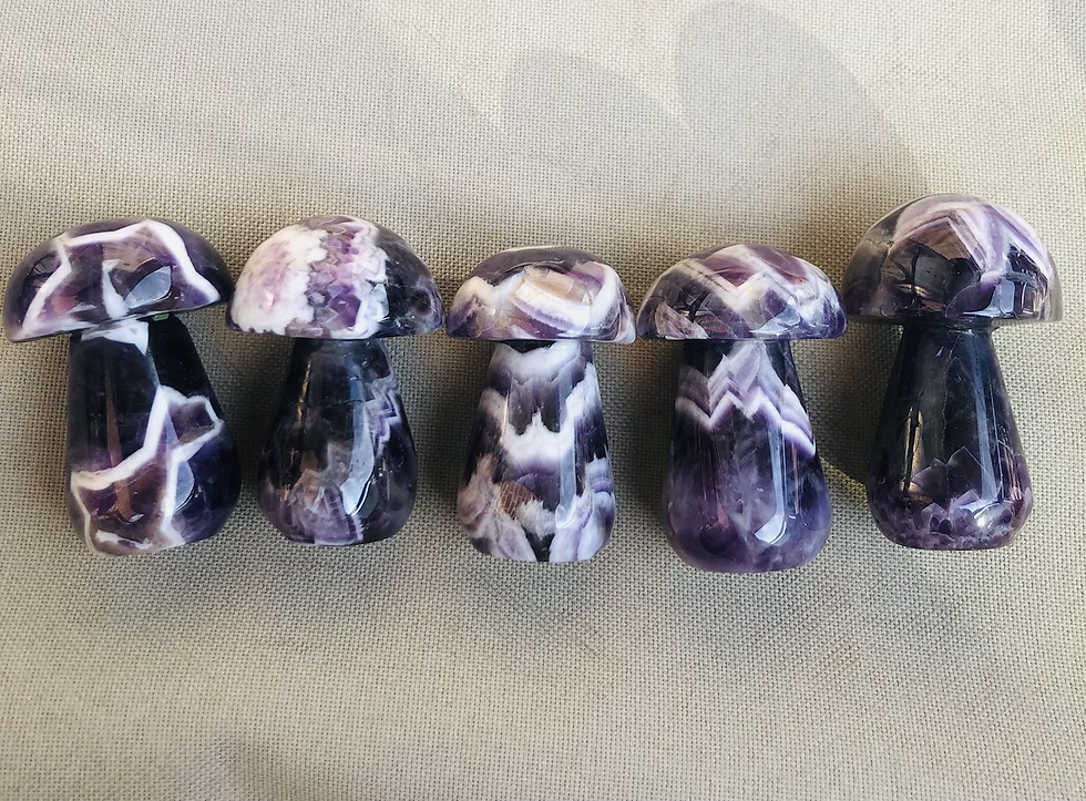 Dream (Chevron) Amethyst Mushroom