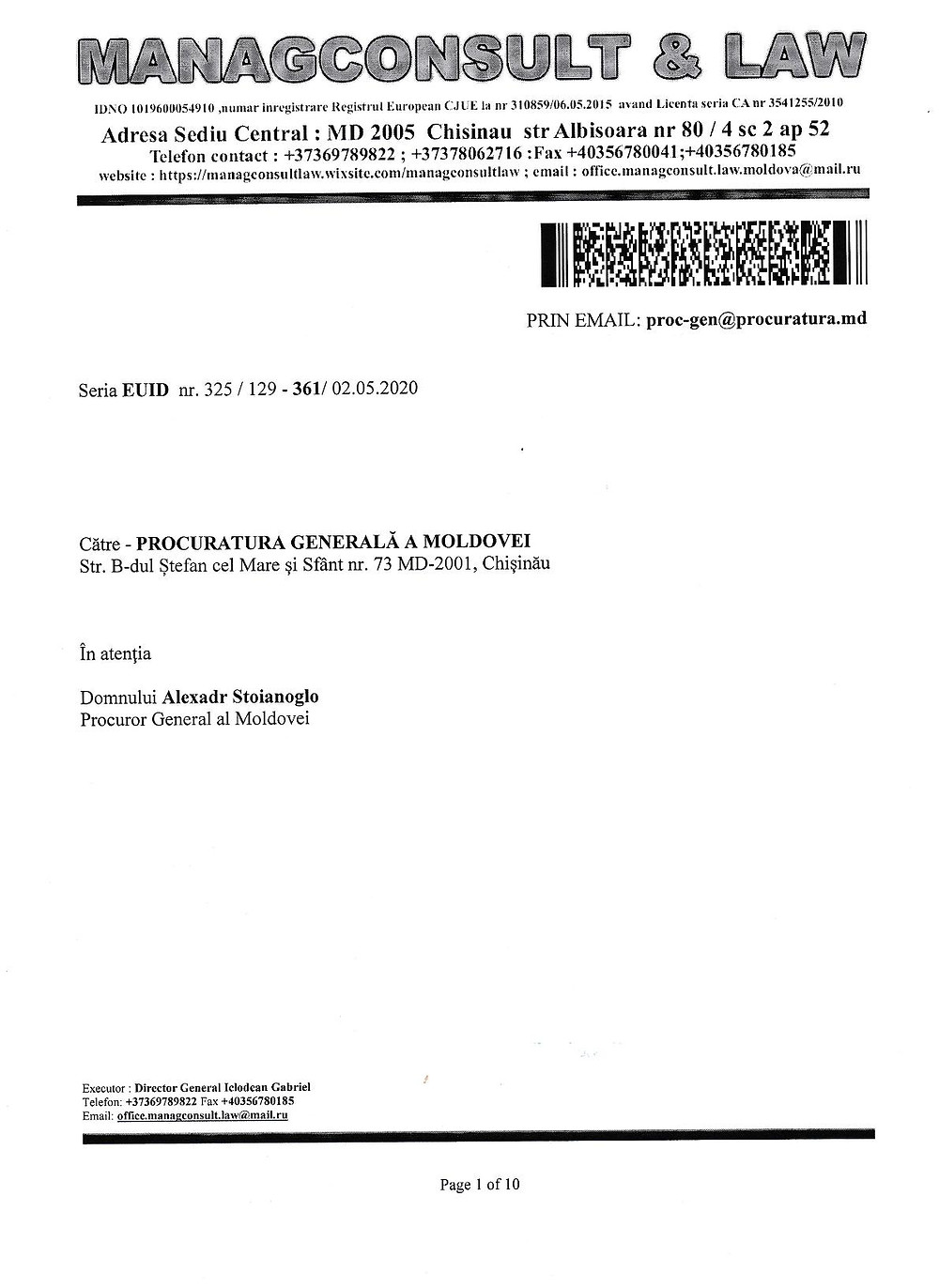 Avocatul Curtii Europene De Justitie In Republica Moldova A Facut Plangere Penala