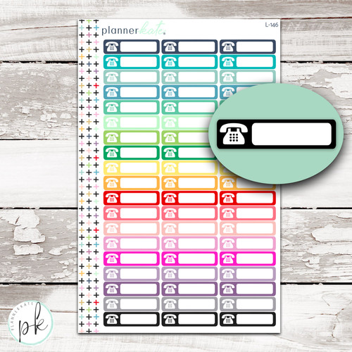 *RF SALE* L-146 || Phone Icon Label | PlannerKate