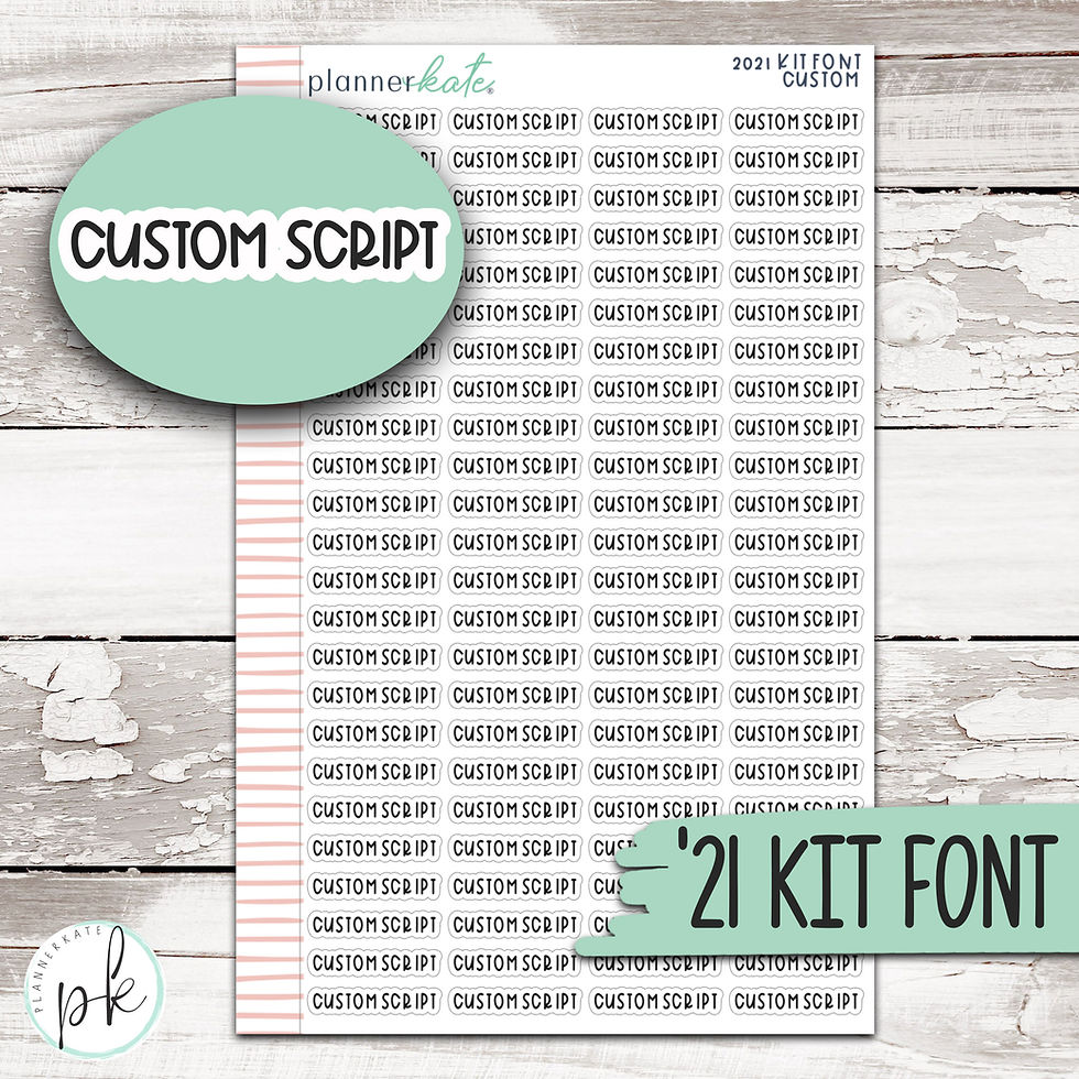 CUSTOM SCRIPTS / FONTS | PlannerKate