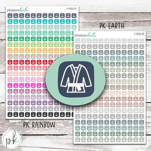 I-1012 || KARATE / MARTIAL ARTS Itty Bitty Icon Sticker | PlannerKate