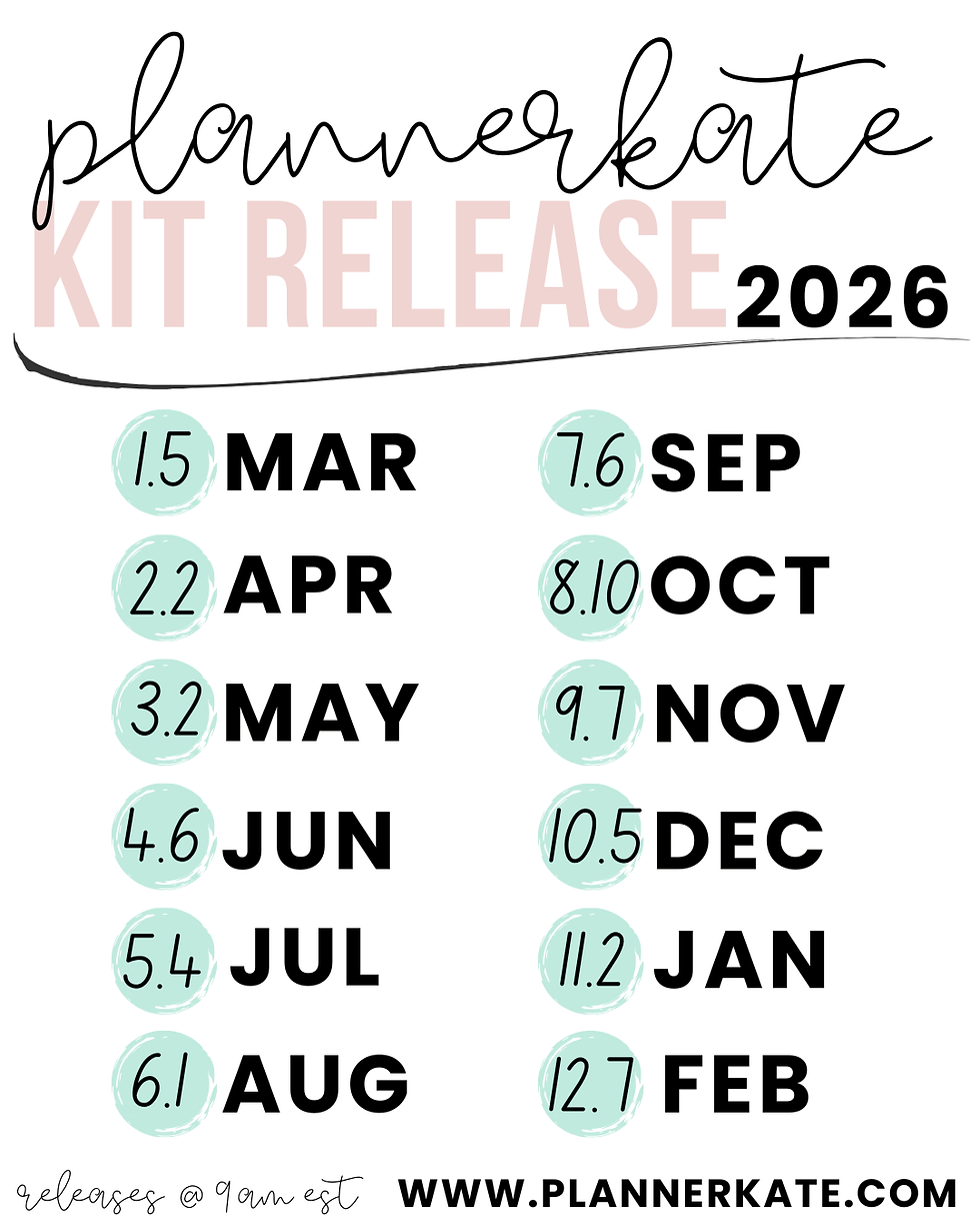 2026 Kit Release Schedule