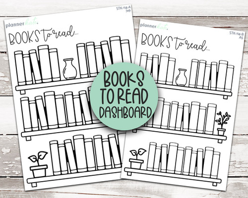 Stk 114 Books To Read Dashboard Sticker Plannerkate Stk 114 Books To Read Dashboard Sticker Plannerkate