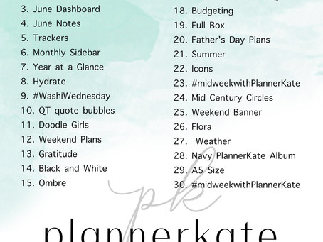 June 2021 #PlannerKateChallenge