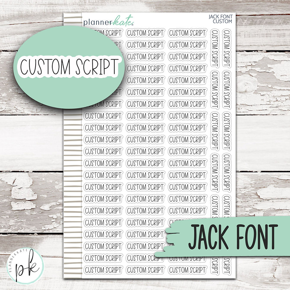 CUSTOM SCRIPTS / FONTS | PlannerKate
