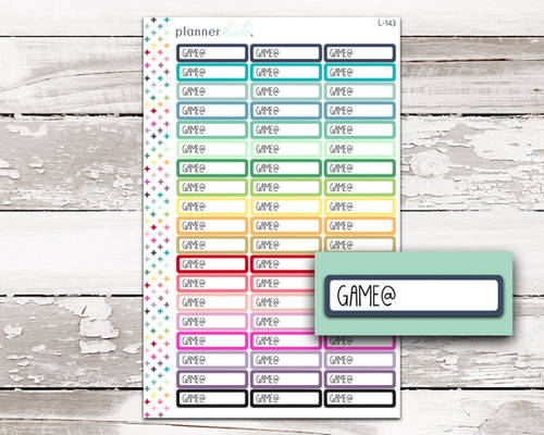 *RF SALE* L-143 || GAME Color Script Stickers | PlannerKate