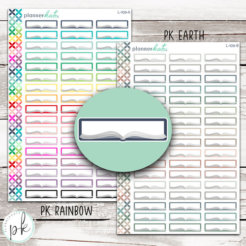 L-109 || Open Book Label Sticker | PlannerKate