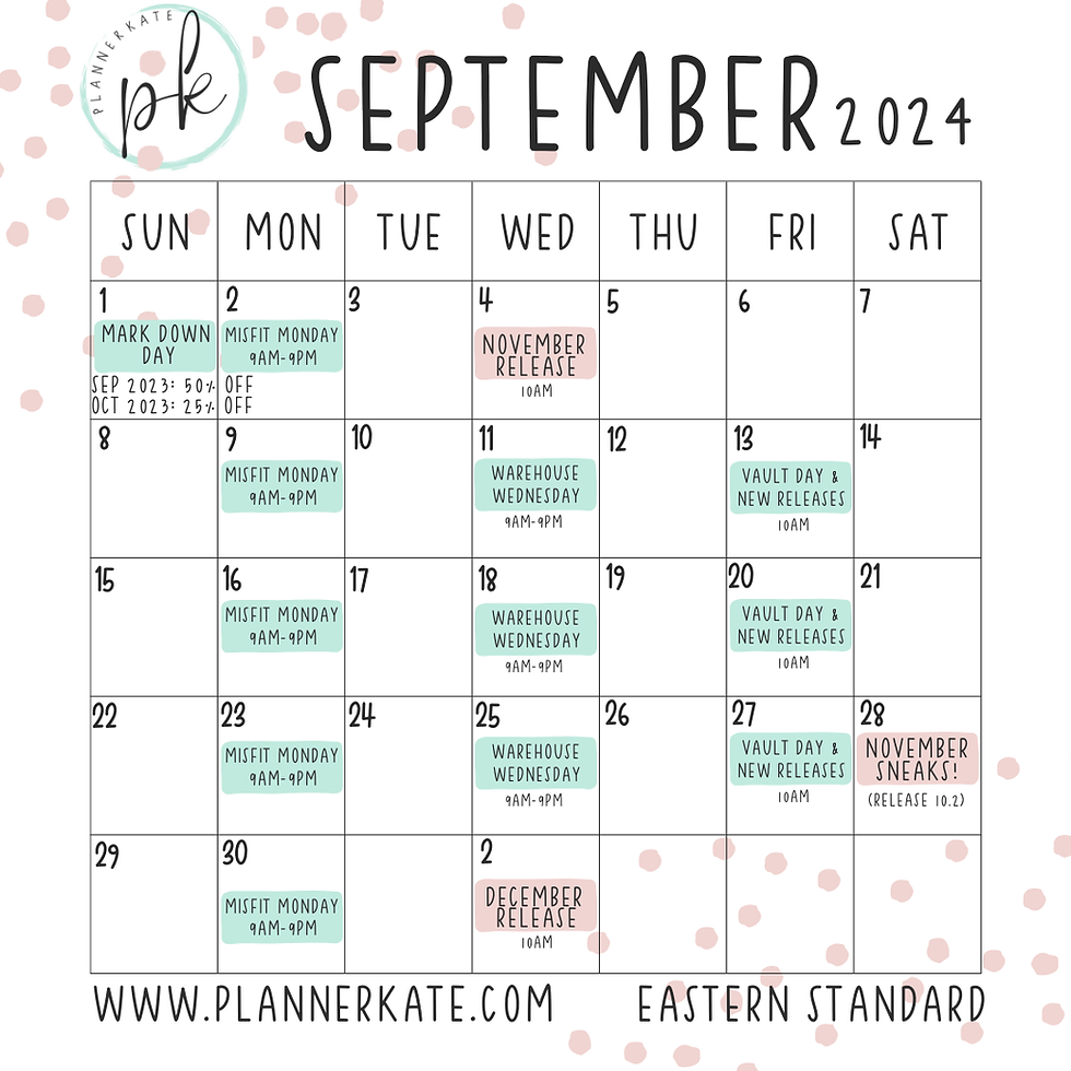 SHOP CALENDAR