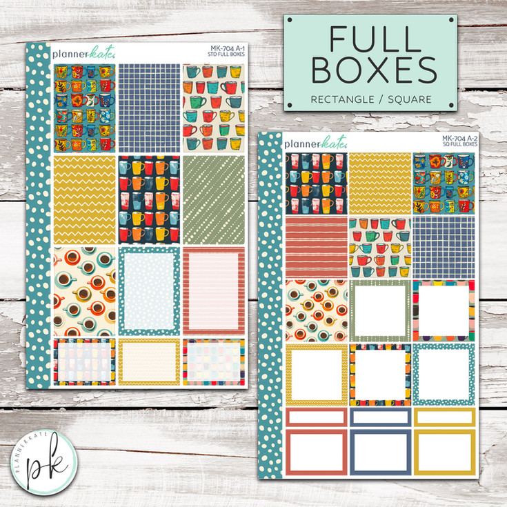 MK704 WEEKLY "Cold Brew" Weekly Kit Planner Stickers PlannerKate