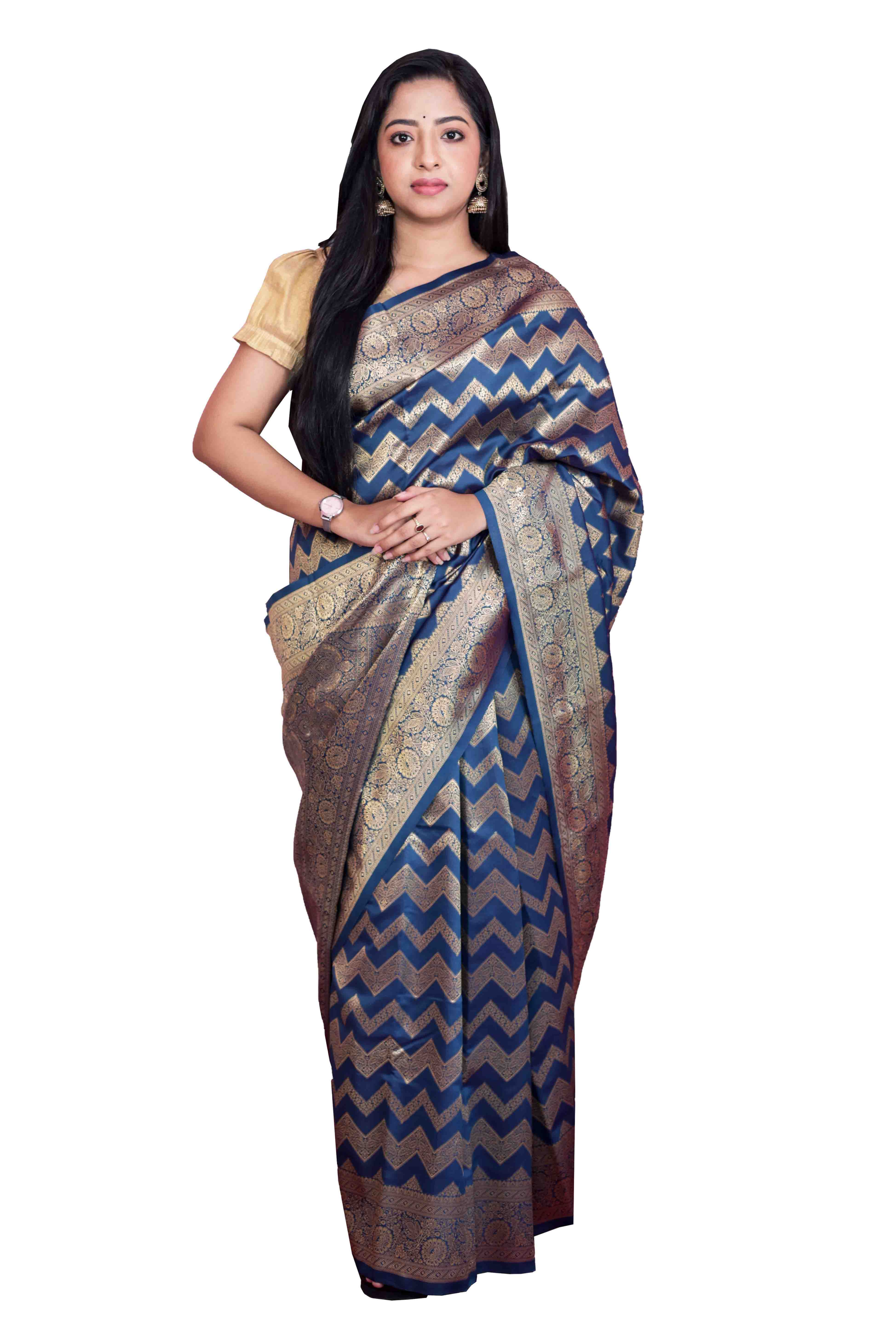 Soft Silk Saree (DARK BLUE) – Graceful Comfort with a Luxurious Feel