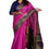 Thumbnail: Benarasi Silk Saree (DARK PINK BODY & BLUE BORDER)