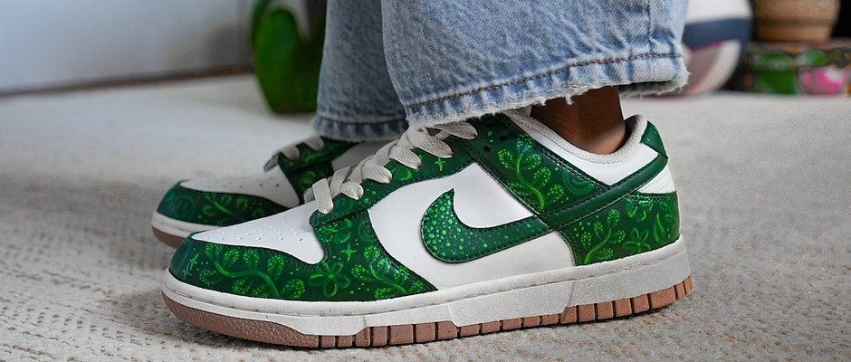 Dunk verde customizado a mão