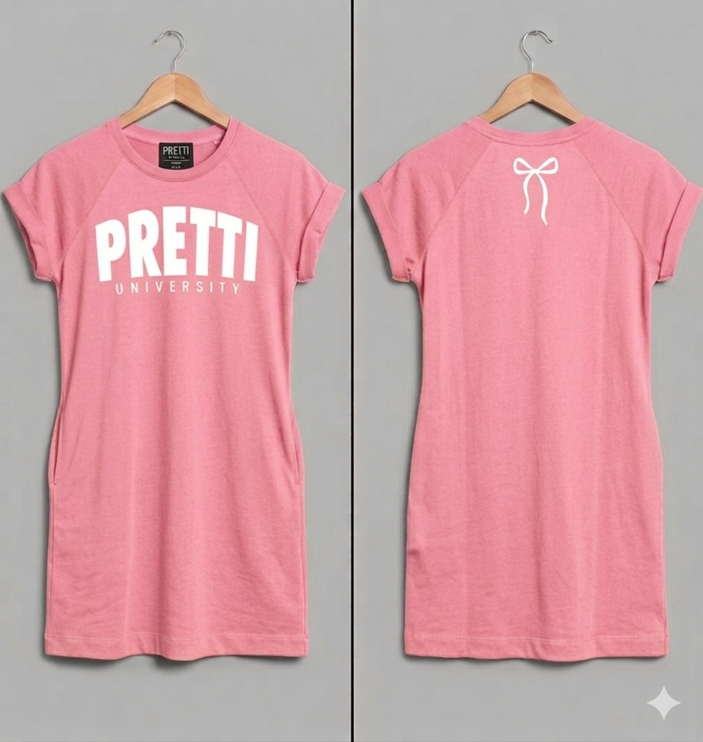 Pretti University Tshirt Dresses