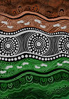 Maddy J Art , Hand painted to tell the story where the bush meets the river and walking on country with mob