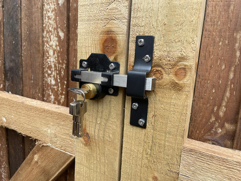 Gate lock installed one driveway gates.