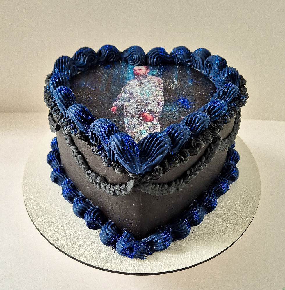 Vintage Cake Com Impressão de Papel Arroz