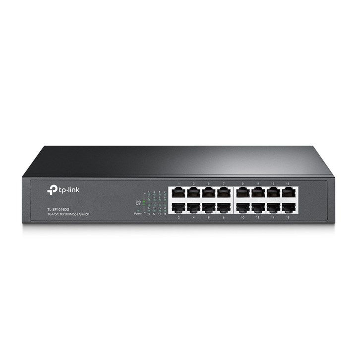 TP-Link TL-SF1016DS Network Switch Unmanaged Fast Ethernet (10/100) 1U Black