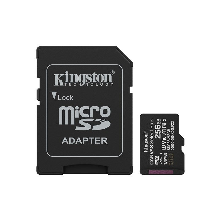 Kingston Technology 256GB microSDXC Canvas Select Plus Gen3 150MB/s A1 Card +