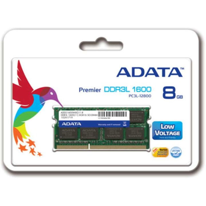 ADATA ADDS1600W8G11-S Memory Module 8 GB 1 X 8 GB DDR3L 1600 MHz