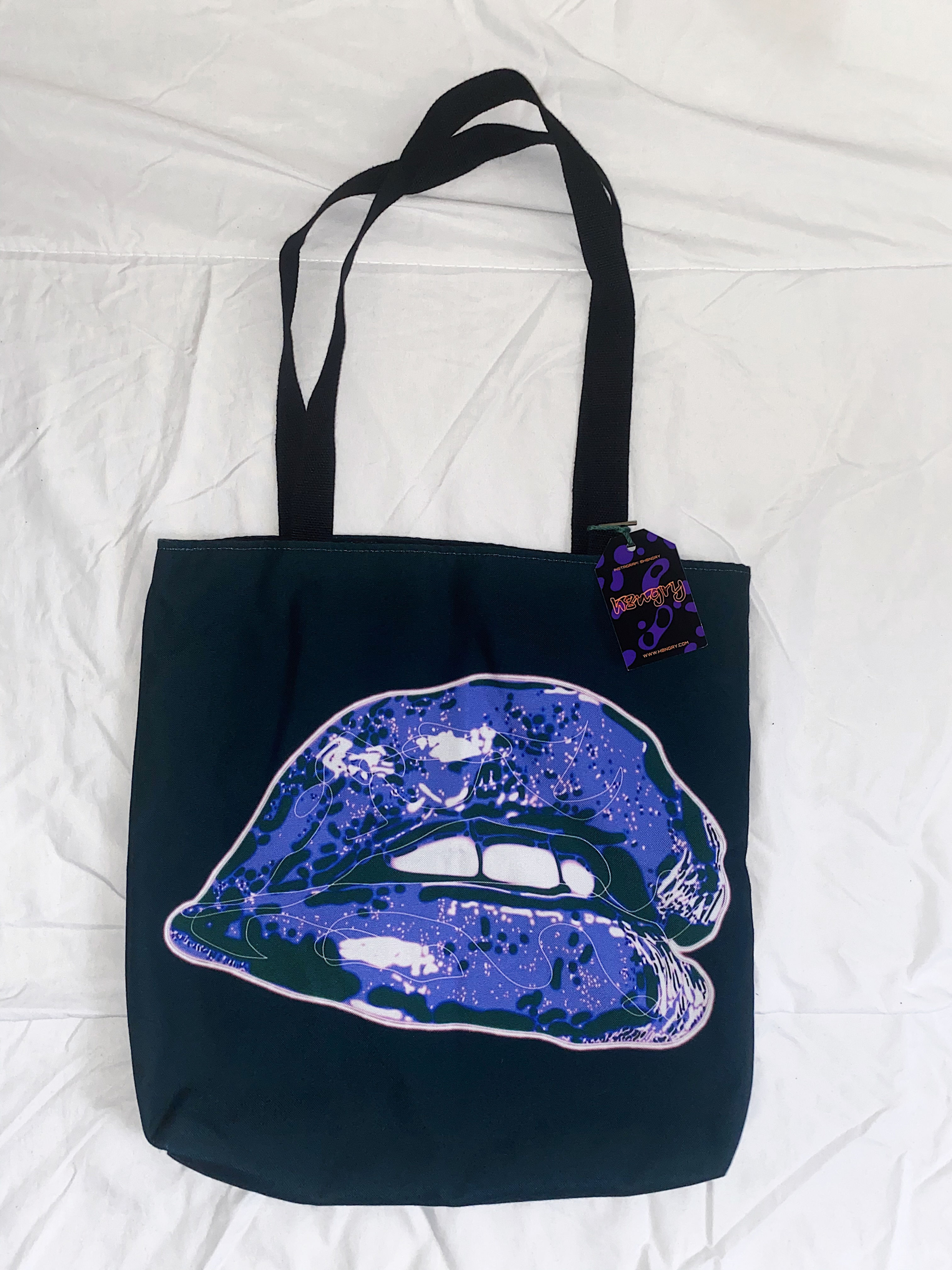 Purple Lips Tote Bag