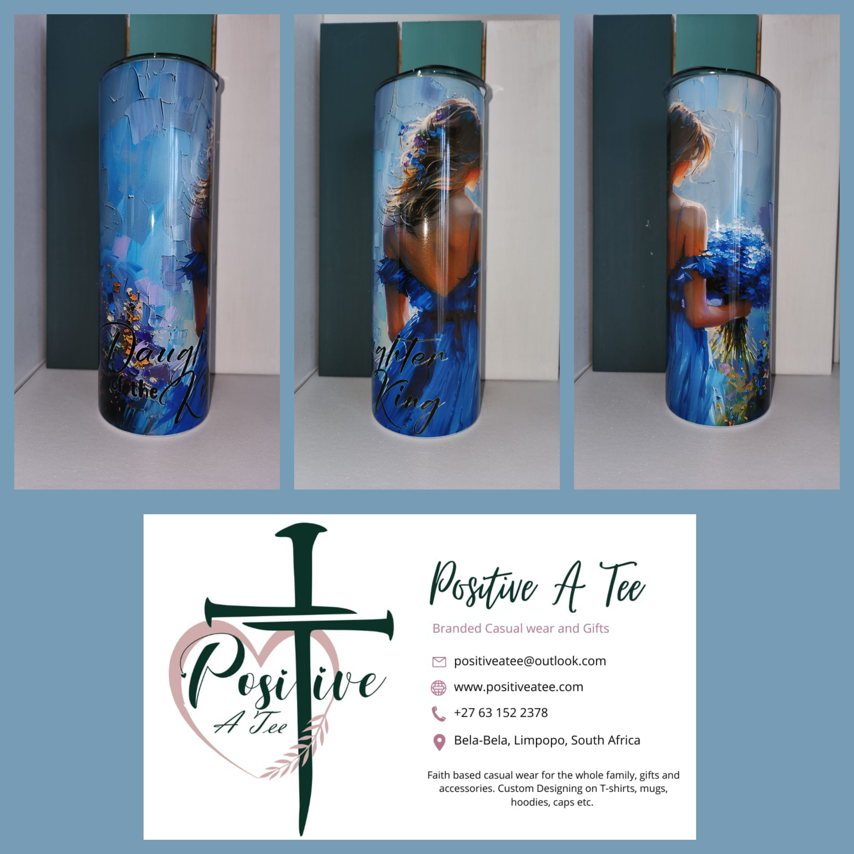 DAUGHTER OF THE KING BLUE GIRL (600ml Tumbler)