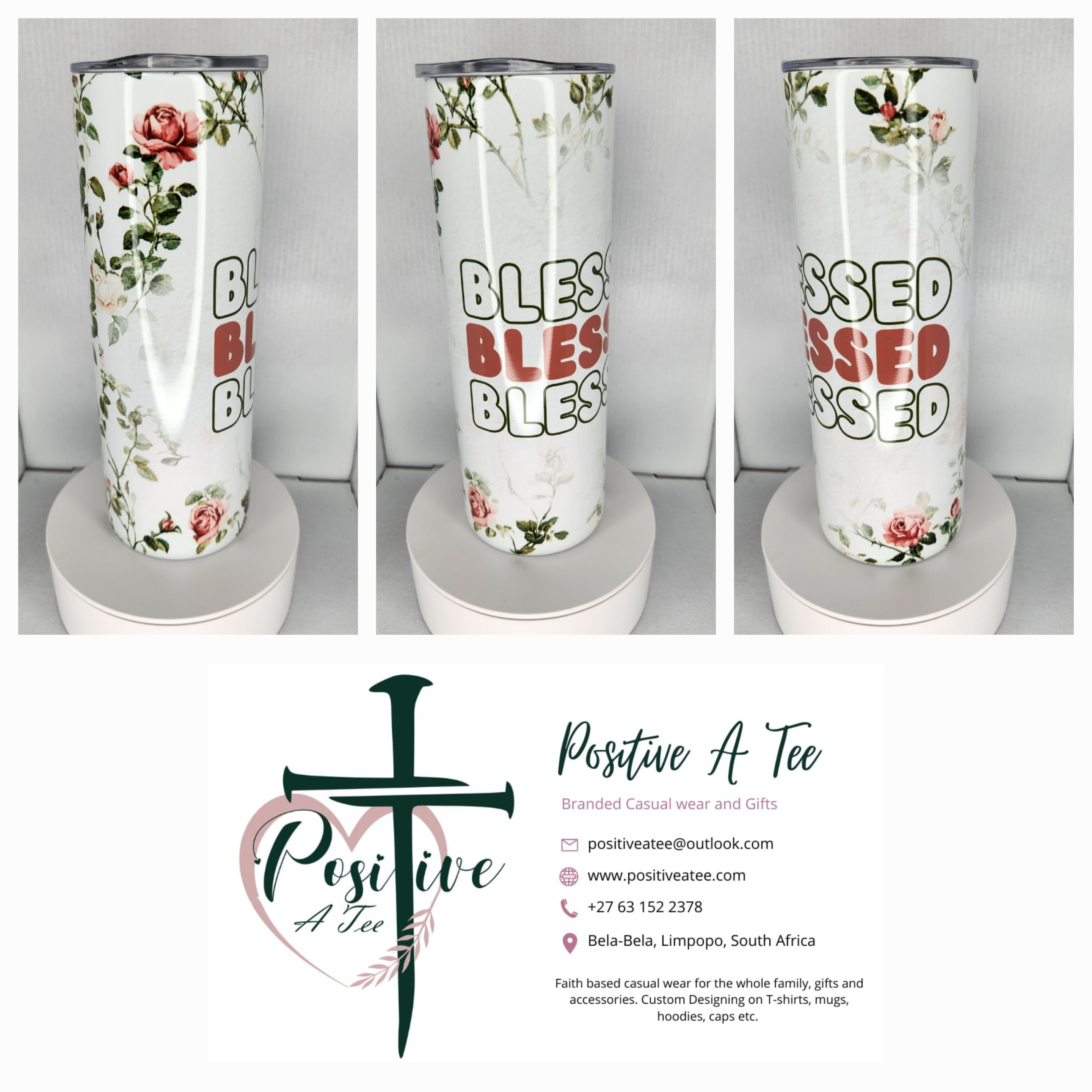 Blessed blossom 600ml Tumbler