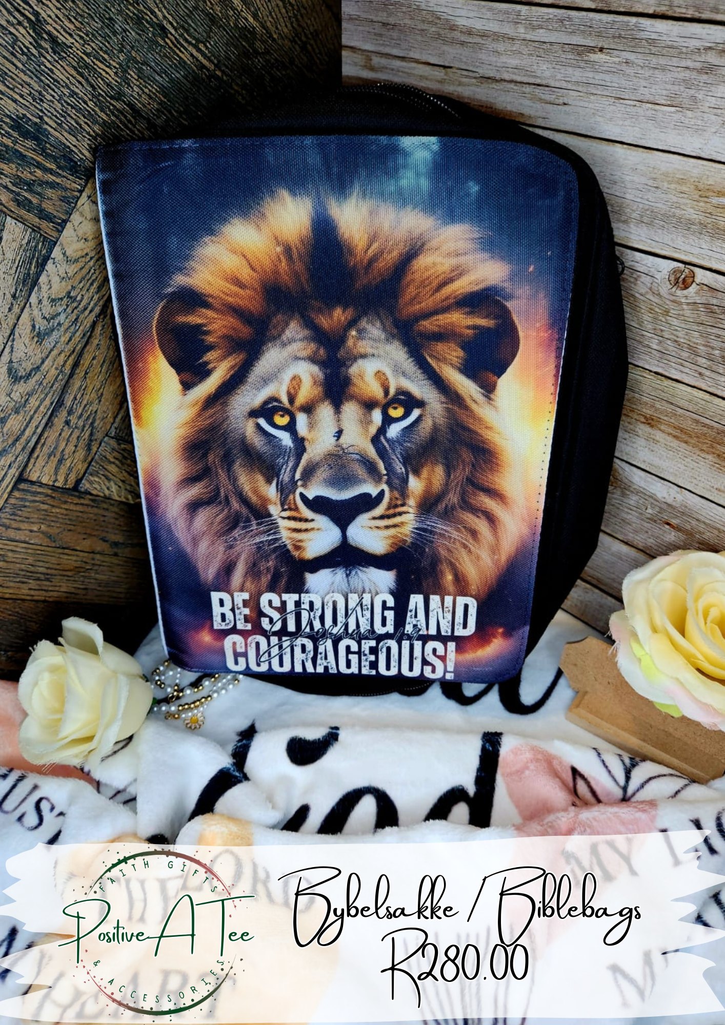Courageous Lion bible bag